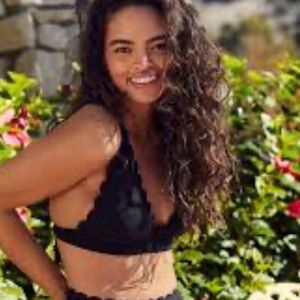 Aerie Black Scalloped Bikini Top